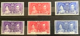 1937 - GB Krönung George VI 2 Sätze ** Gilbert Is.- Grenada