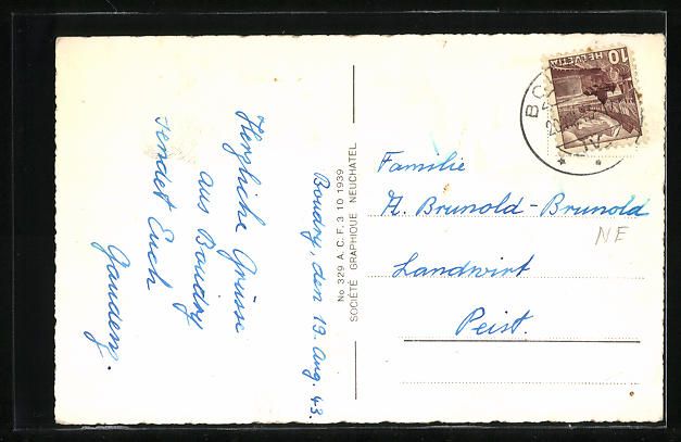 Cartoline postali: AK Boudry, Café National, L'Areuse – Usato da Berlin venduto da bartko-reher 1