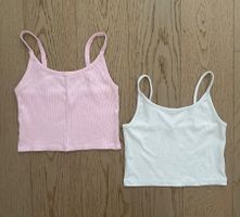 Top 2er-Set pink/weiss Grösse S - guter Zustand!