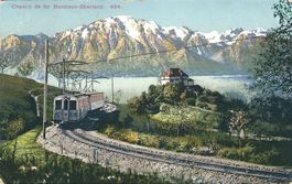 Chemin de fer Montreux-Oberland, alte Ansichtskarte 1912