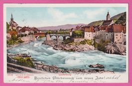 Laufenburg gel 1905 Herzlichen Glückwunsch zum neuen Jahr