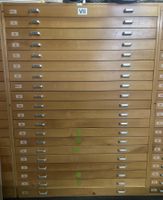 Schubladenstock braun (Planschrank aus Holz hoch + breit)