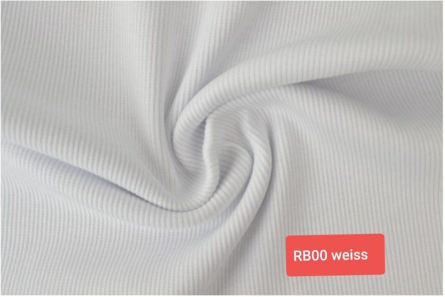 Tessuti: Rib Bündchen weiss – Nuovo e nell'imballaggio originale da Steg im Tösstal venduto da J.Kreisl