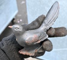 alter GUSSEISEN Vogel gartenfigur etc A