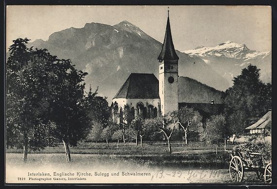 Cartoline postali: Interlaken, Englische Kirche, Sulegg und – Usato da Berlin venduto da bartko-reher