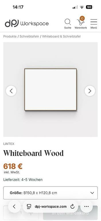 Lavagne: Lintex Whiteboard Wood 120x150cm Eichenholzrahmen – Usato da Luzern venduto da dam_xf25 1