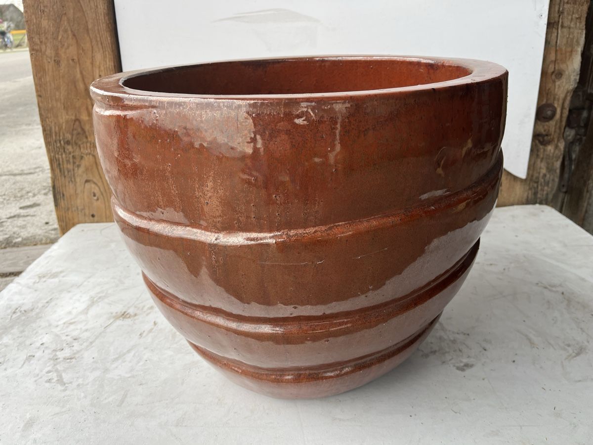 Blumentöpfe: Gartentopf / Keramik glasiert / Kupferrot – Neu (gemäss Beschreibung) aus Wetzikon ZH von seli03 2