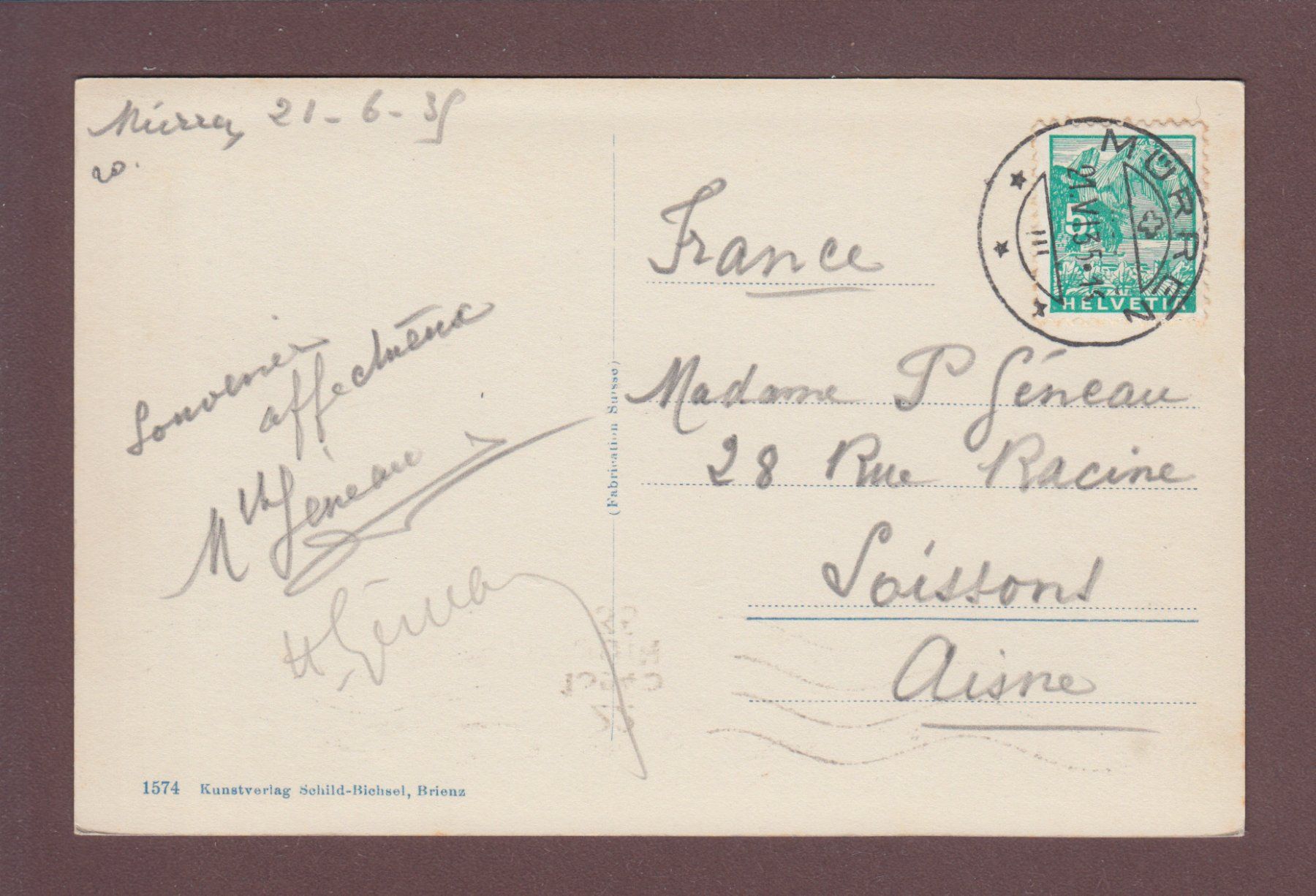 Cartoline postali: MÜRREN - 1935 – Usato da Pully venduto da nicecards 1
