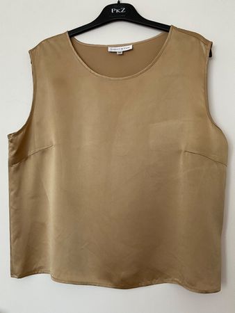 LOUISA DI CAPI 100% Seiden Bluse Top Gr 46 Creme