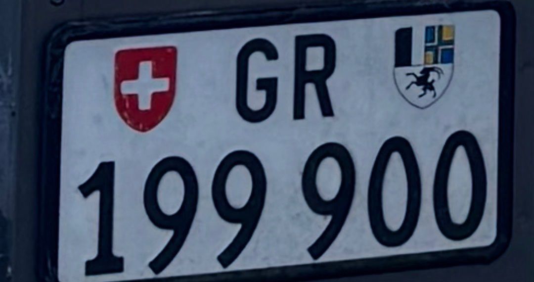 Schilder: Nummernschild Graubünden – Gebraucht aus Herznach von kimriniker