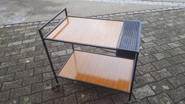 Servierwagen Vintage, mit Wendeplatten und Rechaud!
