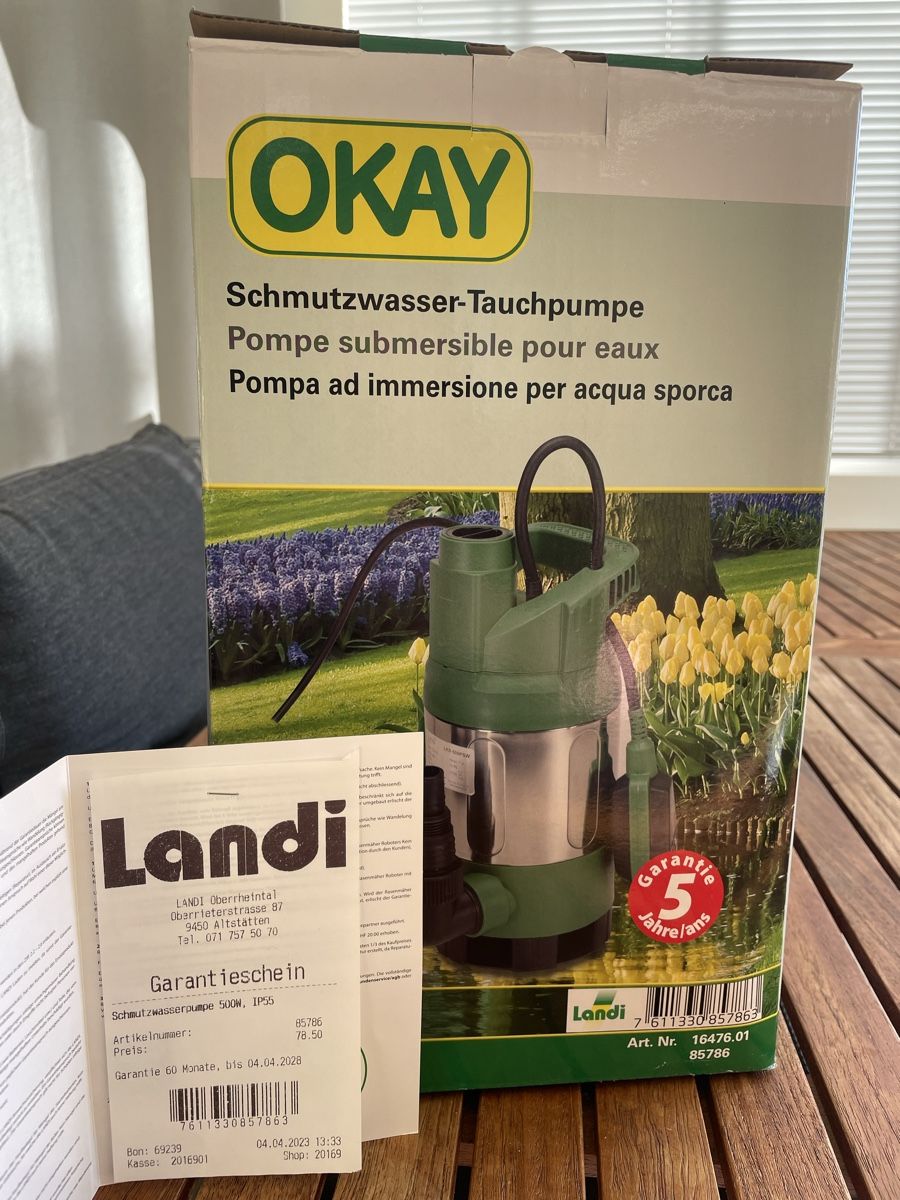 Pumpen & Teile: Schmutzwasser-Tauchpumpe – Neu und originalverpackt aus Widnau von san_qd7m 6