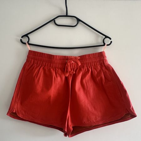 VINTAGE CELINE LEATHER-SHORTS ROT XS S