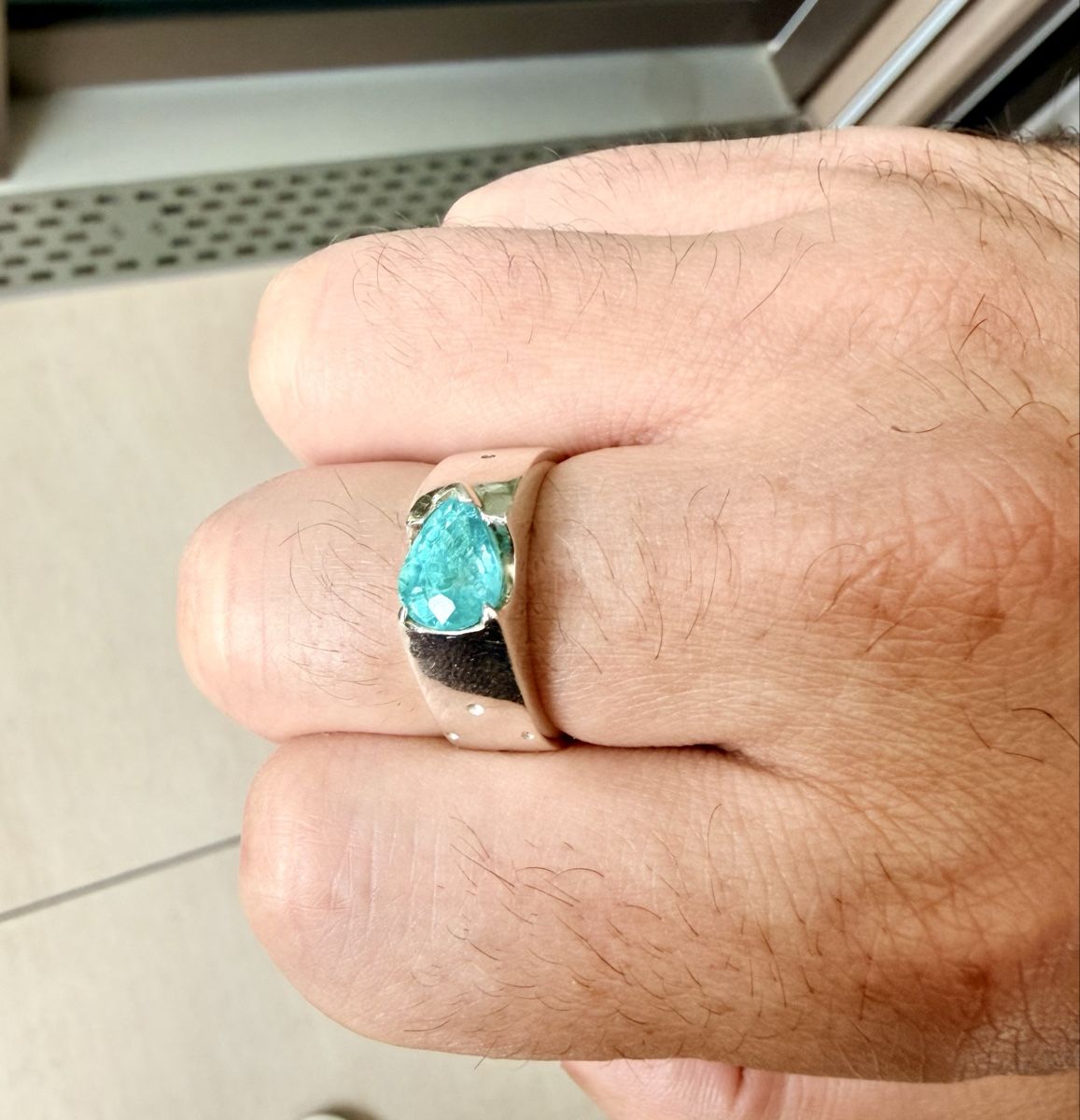 Bagues: Bague en argent - Apatite Paraïba – D'occasion à Marly par Nor_al3