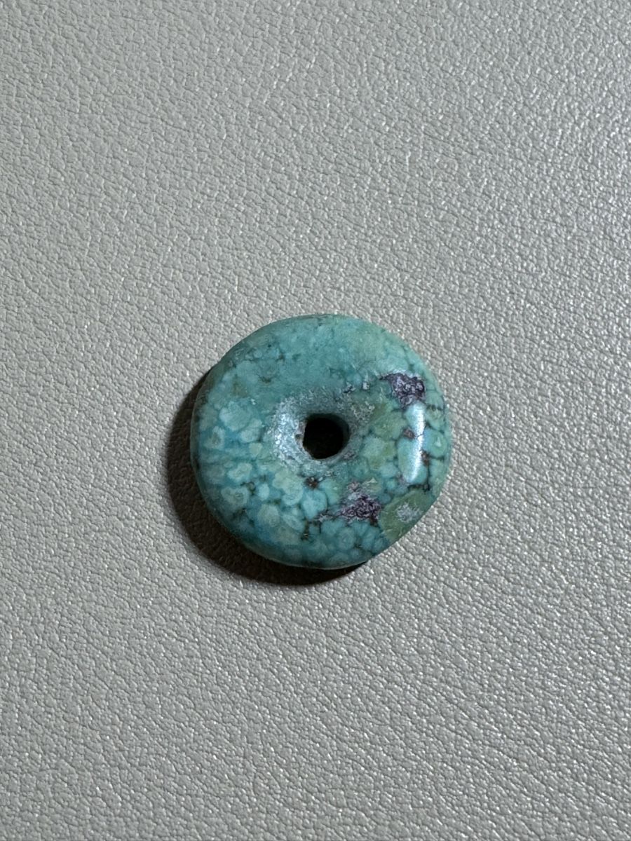 Anhänger: Turquoise bead round donut shape ca.1.8cm – Gebraucht aus Zürich von olalinda 1
