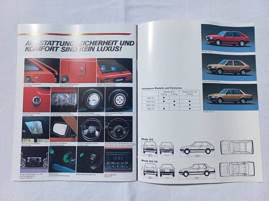 Documents: Mazda 323 CD - Prospekt 1982 – D'occasion à Frauenkappelen par Chruetzhubel 3