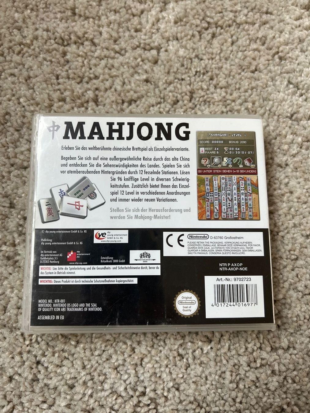 Nintendo Spiele: Mahjong für Nintendo DS – Gebraucht aus Winkel von RiMa95 2