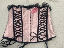 Pink Corsage mit Schnürung,, Grösse XL NEU