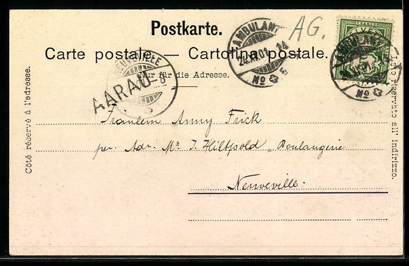 Ansichtskarten: Aarau, Schlössli, Stadtkirche, Halden – Gebraucht aus Berlin von bartko-reher 1