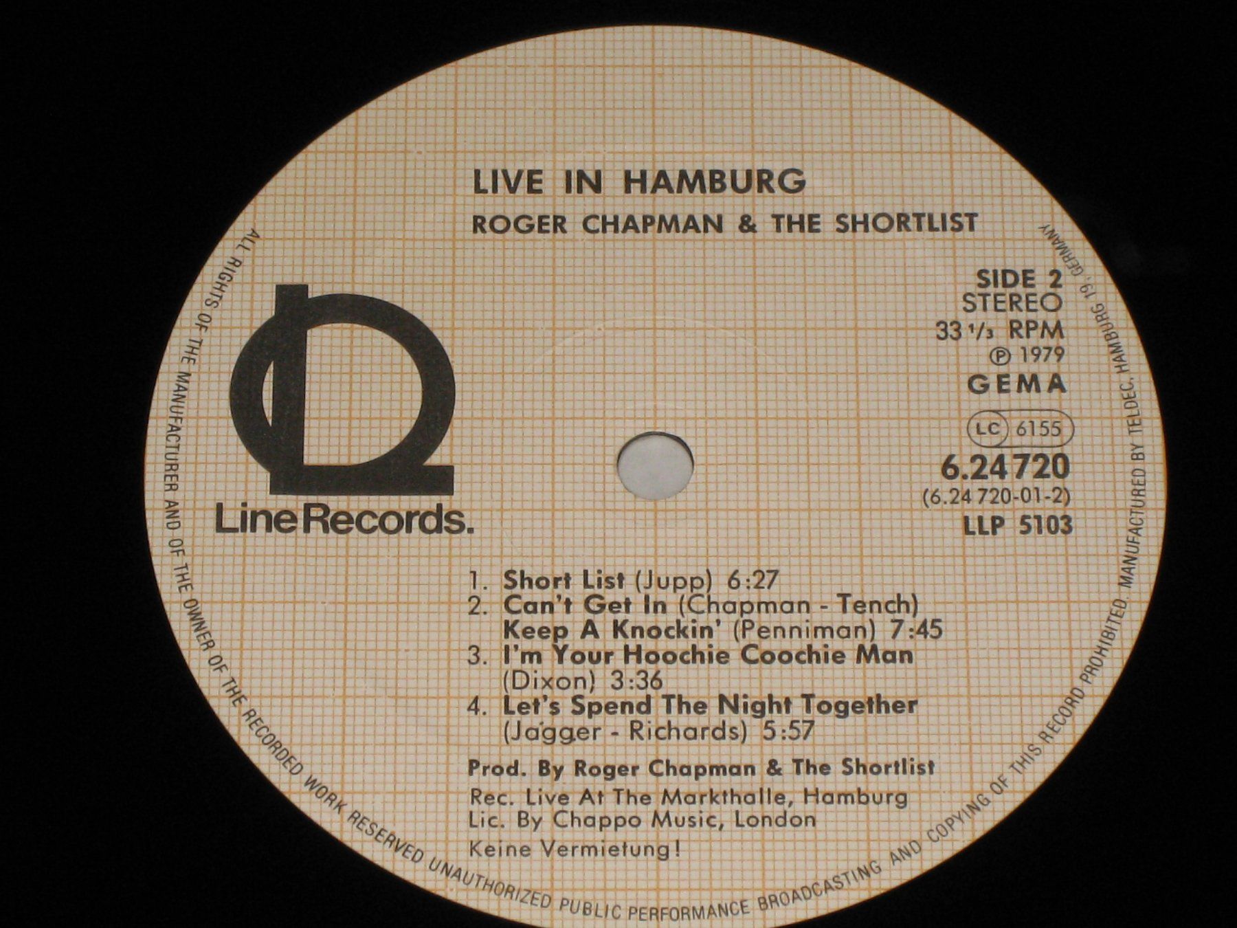 Vinyles: LP - ROGER CHAPMAN AND THE SHORTLIST – D'occasion à Steckborn par Quo7 2
