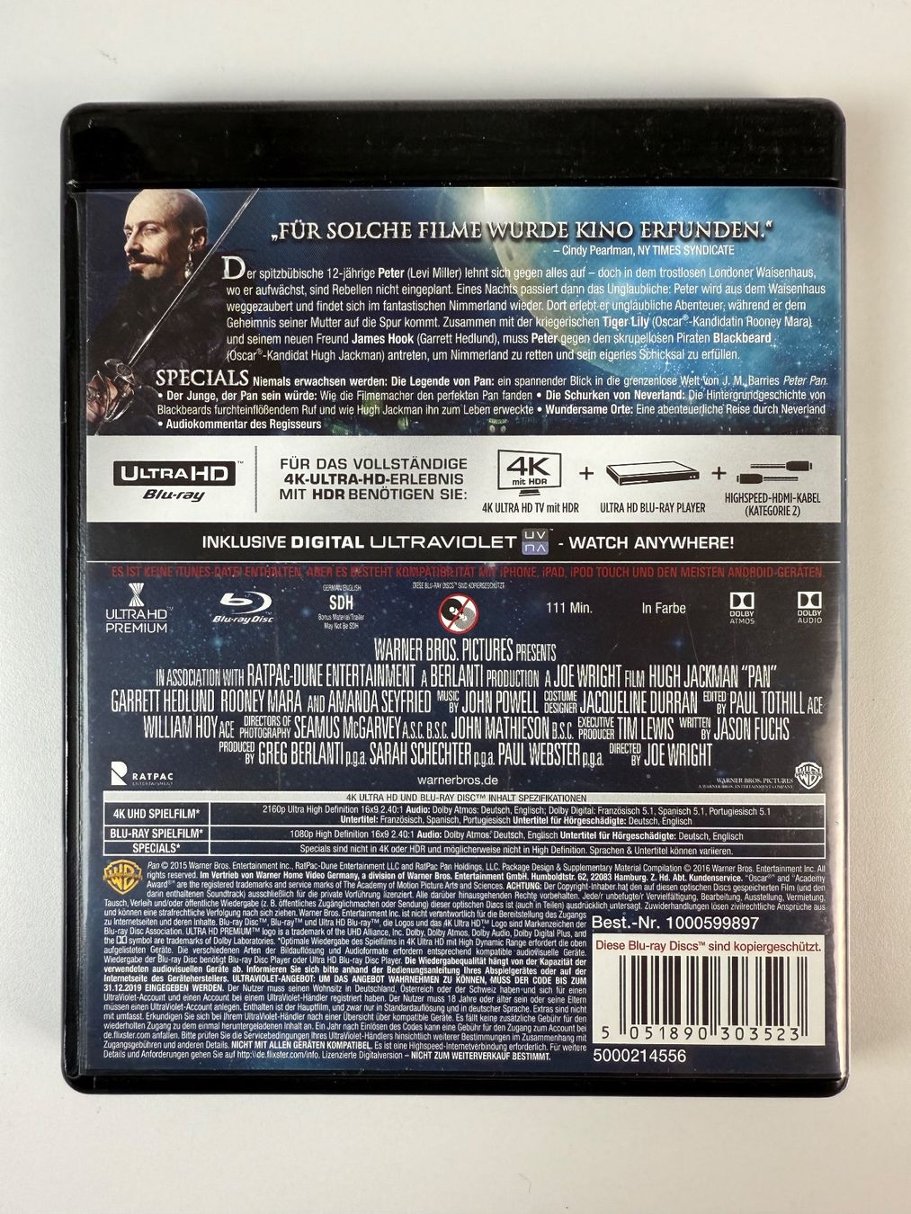 Tutti i DVDs: 4K UltraHD Blu-Ray Pan – Usato da Gasel venduto da Alter_Ego 1