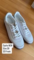 Oysho White Canvas Shoes – New, Size 39
