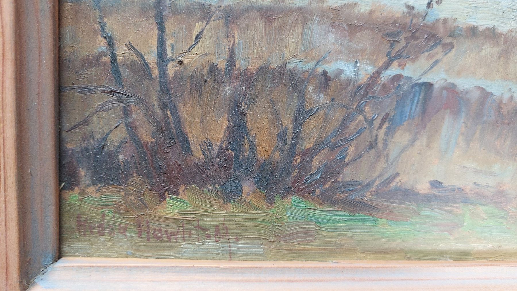 Dipinti: Ölgemälde Landschaft signiert hedda hawlitsch ? – Usato da Opfertshofen SH venduto da museumswert 1