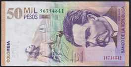 Kolumbien 50'000 Pesos 2012