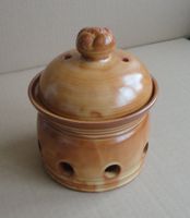 Knoblauch-Topf mit Deckel aus Keramik