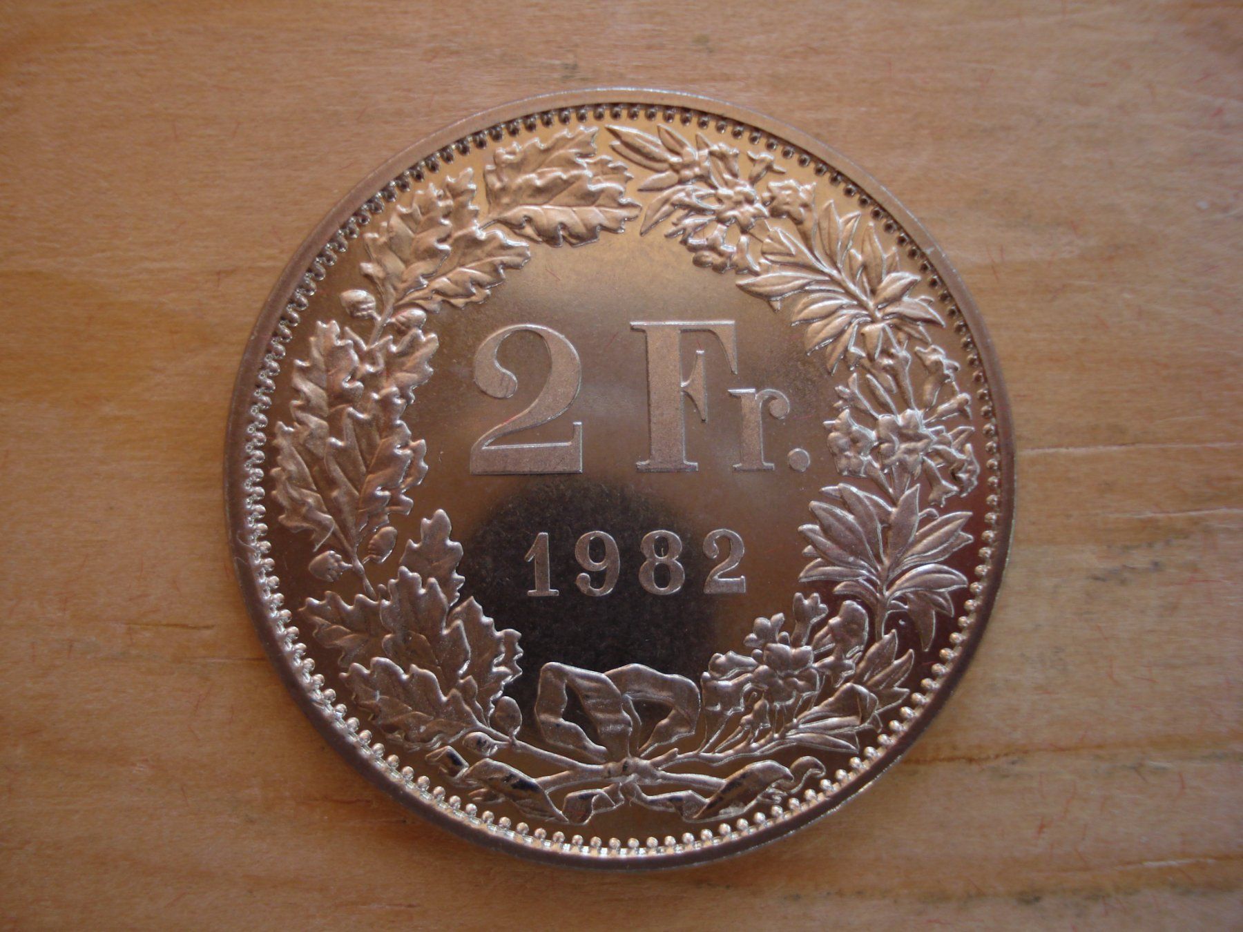 Tutti le monete: (C1) 2 Franken 1982 STGL – Usato da Erlach venduto da Net-Coins