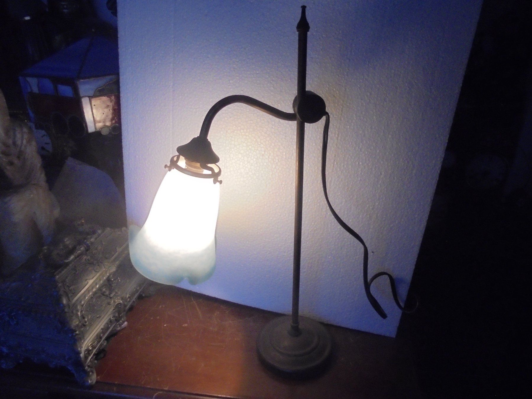 Lampade: Antike Tischlampe von ca. 1900-20 – Usato da Camorino venduto da Hunpete