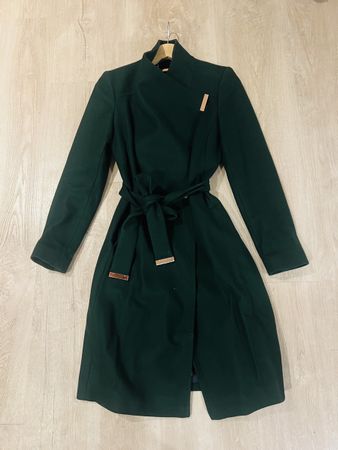 Damen Mantel Ted Baker dunkelgrün Grösse 38 neuwertig