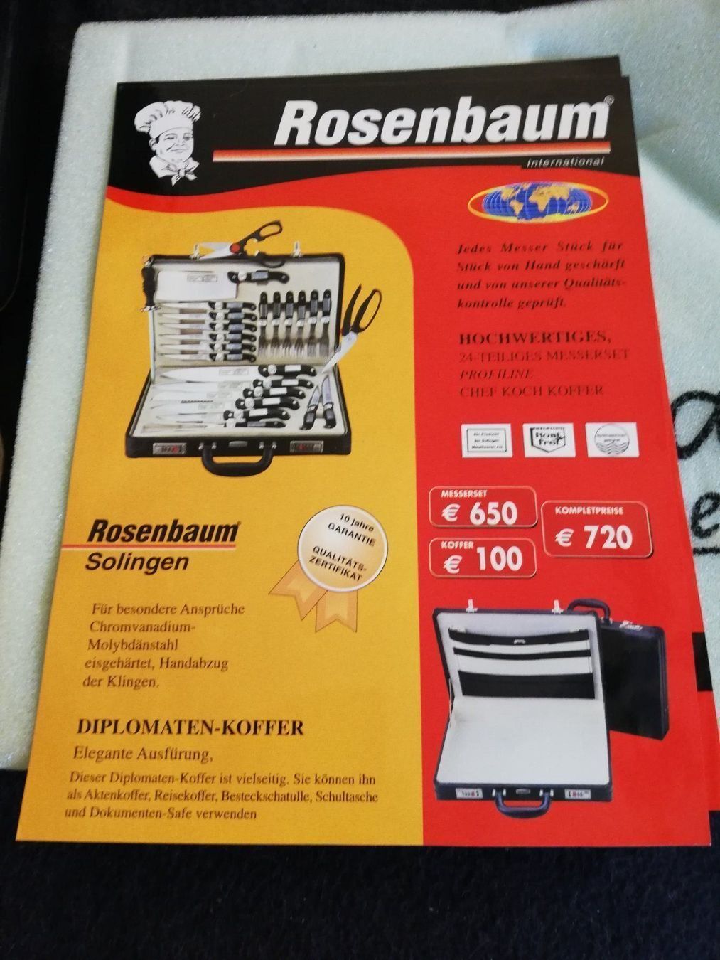 Coltelli da cucina: Messerkoffer 24 teilig neu Rosenbaum – Nuovo e nell'imballaggio originale da Bex venduto da renebaar 1