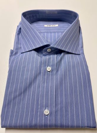 FRAY Herren Business Hemd 42 (16½) blau weiss gestreift NEU