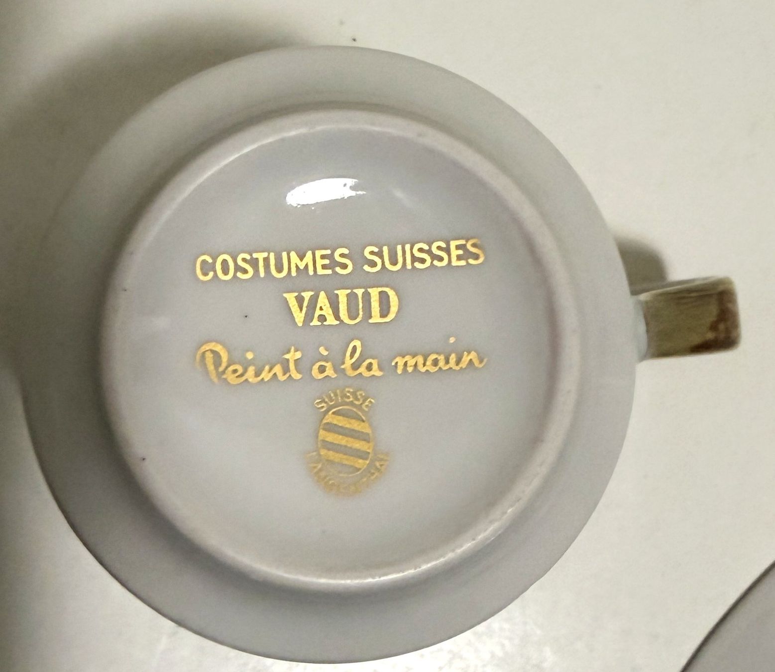 Set di piatti: Langenthal Mocca Set 3teilig Trachten handbemalt Vaud TOP – Usato da Wangen b. Olten venduto da Buntgemischt 3