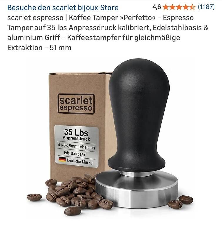 Macchine per caffè & Macchine per espresso: Scarlet Espresso Tamer & Distributor Set 51 mm – Usato da Riehen venduto da j-unit 3