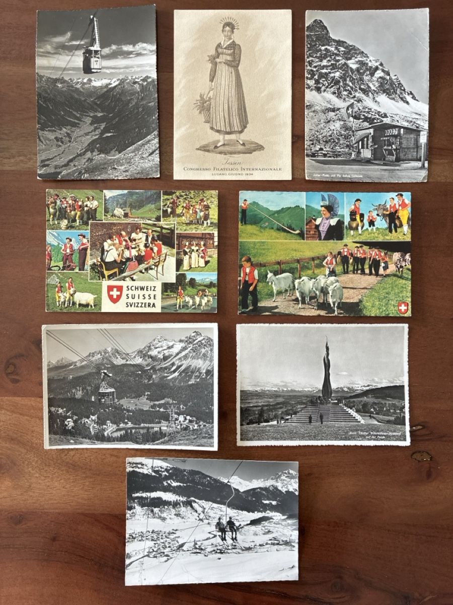 Cartoline postali: 15 Ansichtskarten Schweiz ganz Spezielle im Grossformat  – Usato da Oftringen venduto da Cla.vD.74 2