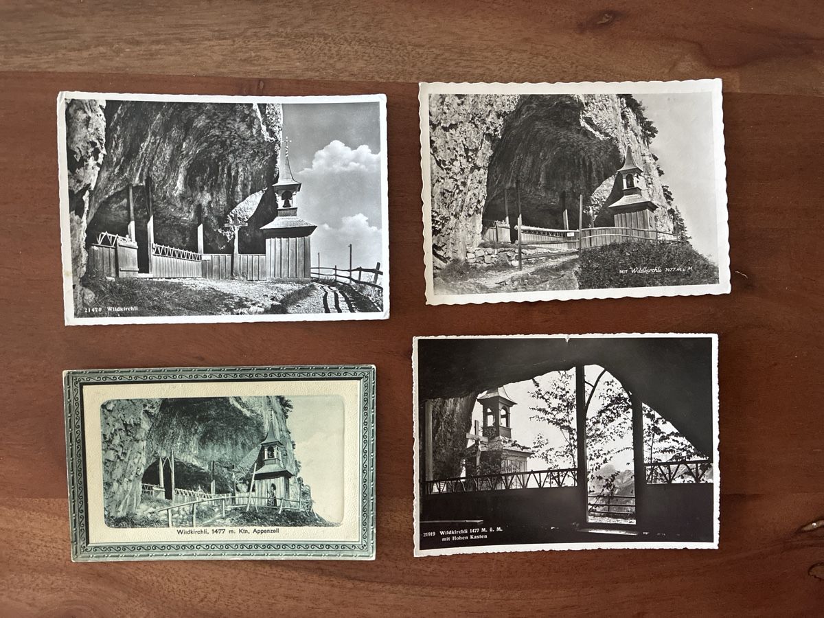 Cartoline postali: 10 Ansichtskarten Schweiz vom Wildkirchli AP. A – Usato da Oftringen venduto da Cla.vD.74 2