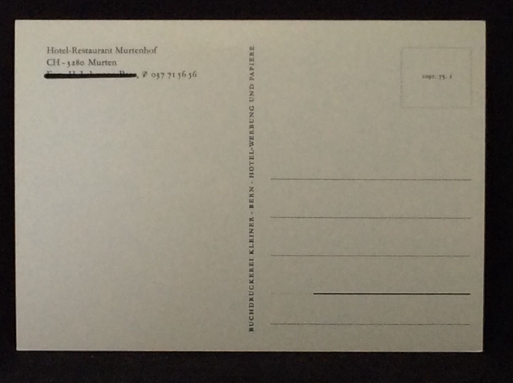 Cartes postales: Ansichtskarte: Hotel-Restaurant Murtenhof, Murten – D'occasion à Widnau par Brusi9 1