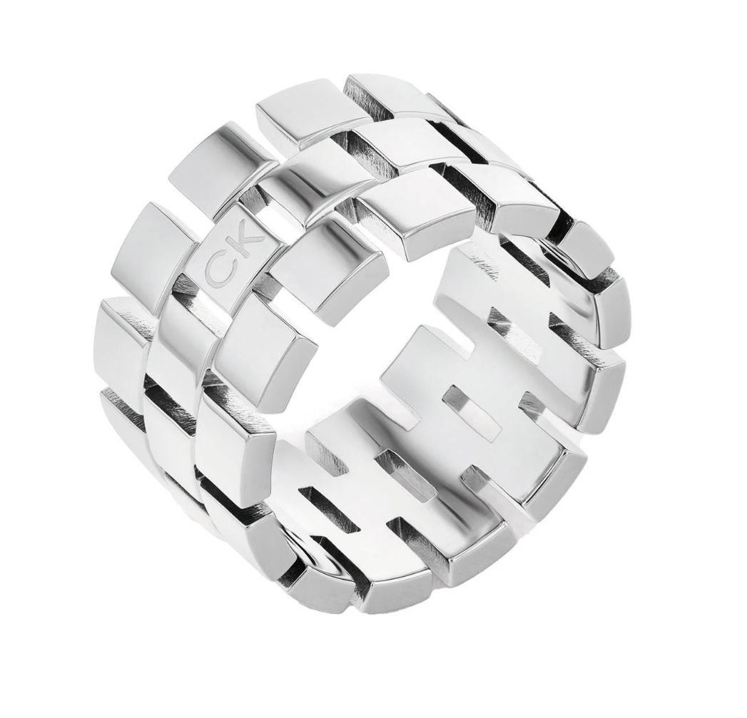 Calvin Klein Anelli: Calvin Klein Ring Silber 925 Gr. 52 Geometric Collection – Nuovo e nell'imballaggio originale da Nänikon venduto da elifxs
