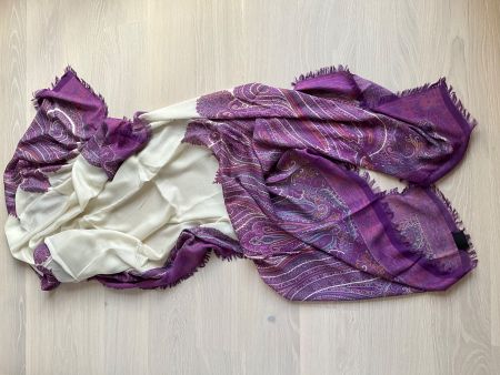 Etole Etro motif cachemire violet blanc neuf