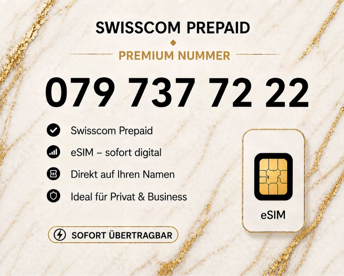 Swisscom Carte Prepayée: Swisscom Prepaid Premium Nummer – Neuf avec emballage d'origine à Rotkreuz par 079shop
