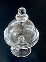 Glasplatte m/Cloche f/Puppenstuben. Glas. Handarb. NP 9.50.