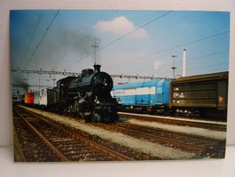 Foto SBB C5/6 2978 + Ed 2×2/2 196 Dampfzug Basel 9.2002