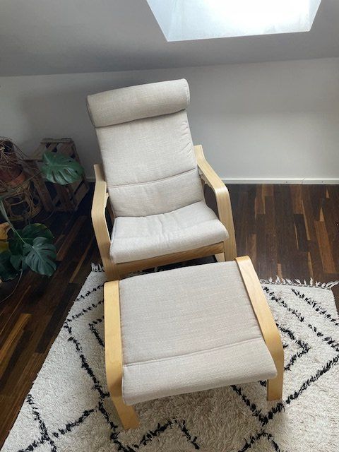Ikea Poltrone: POÄNG Schaukelstuhl, Eichenfurnier Hillared - beige – Usato da Kaltenbach venduto da chr_b5ph 2