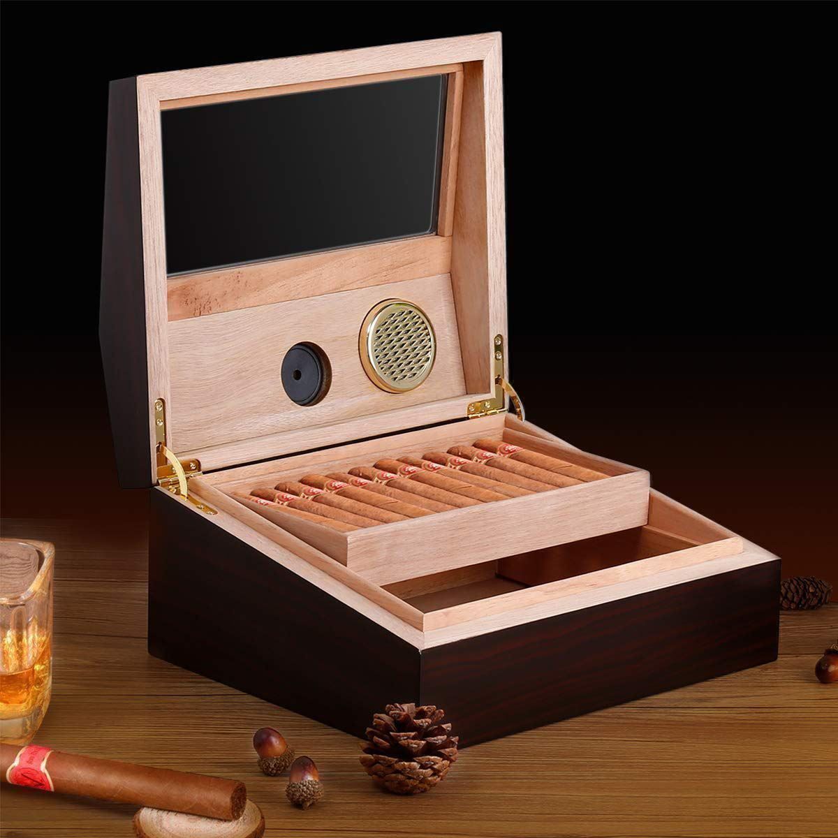 Humidor per sigari: Aufbewahrungsbox Humidor Hygrometer – Nuovo (secondo la descrizione) da Thun venduto da nuonuoshop