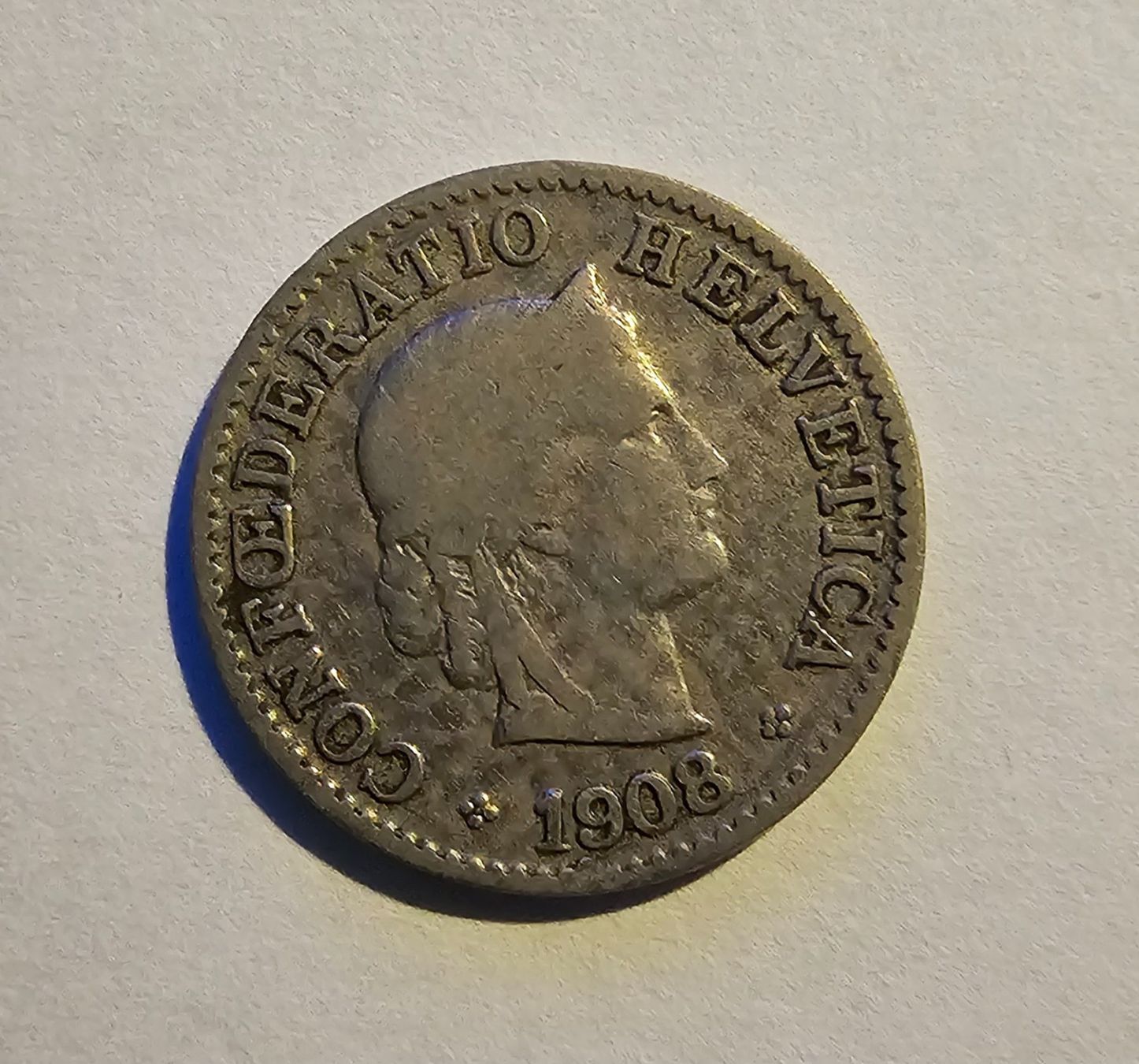 Tutti le monete: 1 Pièce 5 CTS 1908 – Usato da Cortaillod venduto da Titus130