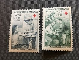 Frankreich Rotes Kreuz 1966 briefmarke