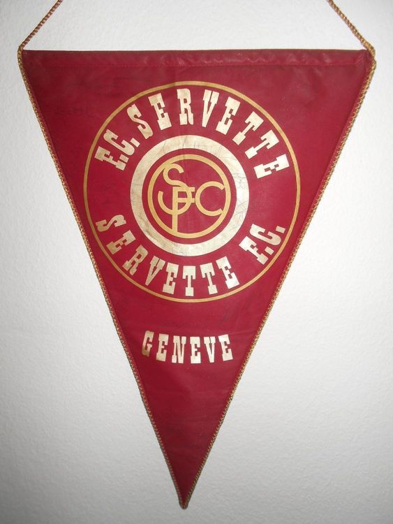 Fanion Vintage Servette Genève FC - Banderole De Foot - Pennant Collection - Années Inconnues