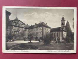 Ansichtskarte Insel Mainau Schloss und Kirche gelaufen